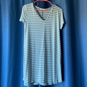 Green Stripe Mini Dress